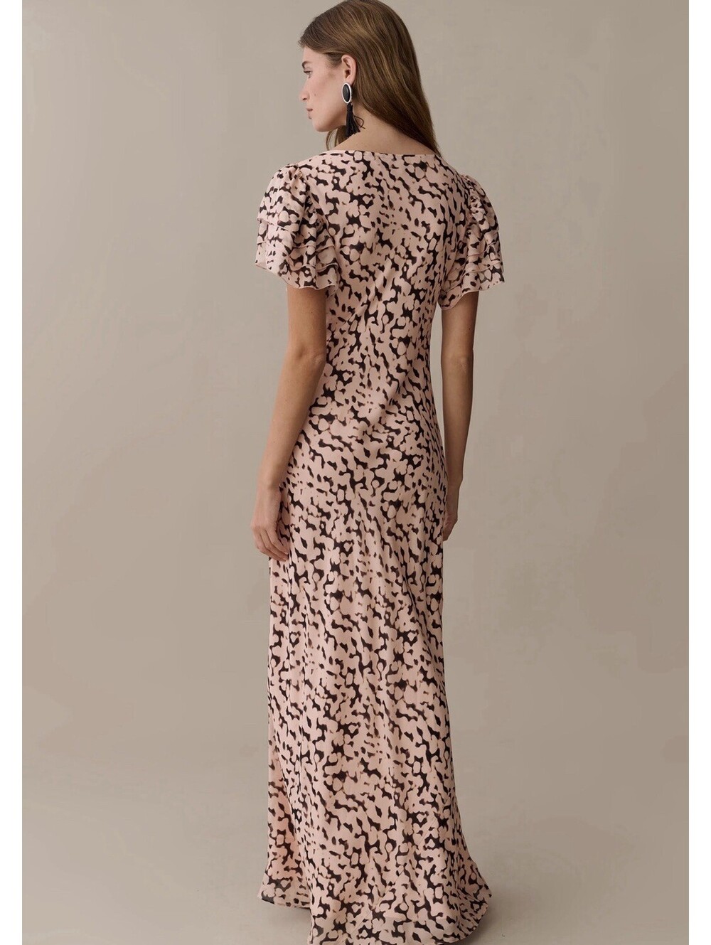 NWT O.P.T by Few Moda Leonor Silk Elegant Maxi Dress Abstract Animal Size Small - Picture 7 of 8